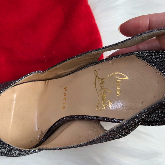 [Christian Louboutin] Glitter Sequin Heels - Picture 7 of 8